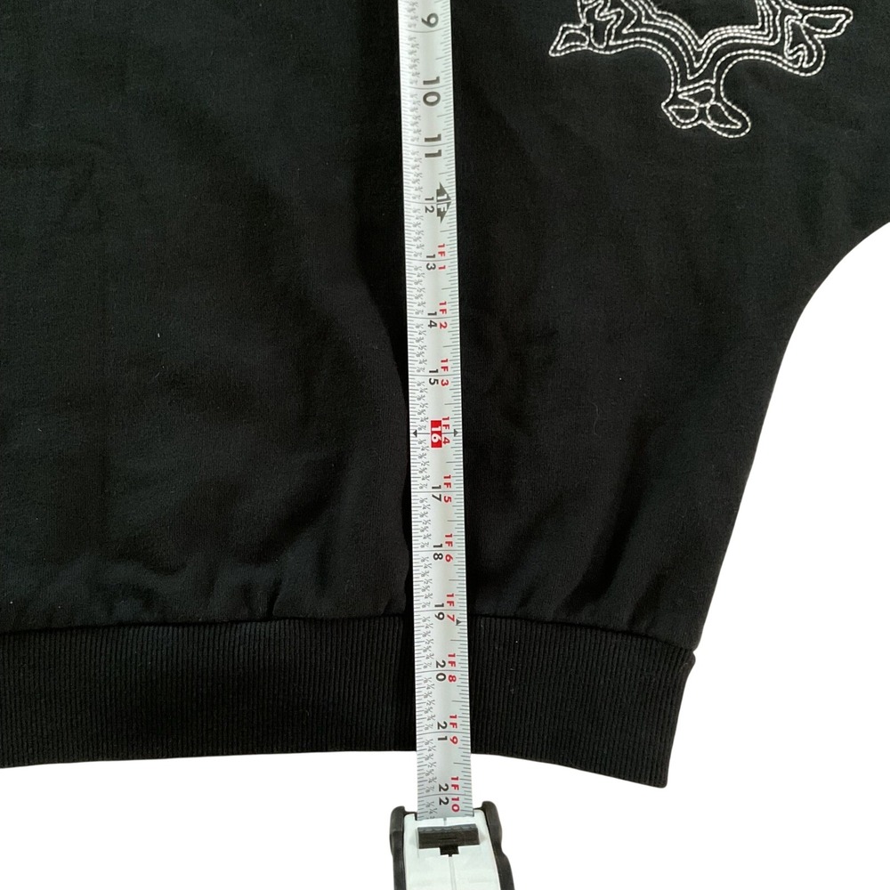 Anthropologie & Other Stories Black Embroidered Sweatshirt Pullover Top US 4 - Picture 8 of 9